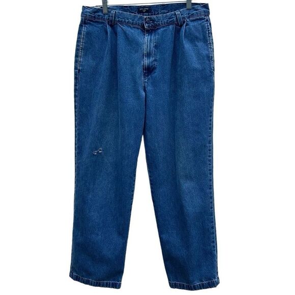 Dockers Denim Jeans Men’s 36 X 30 Pleated High Waist Tapered Leg Vintage Y2K - Picture 1 of 6